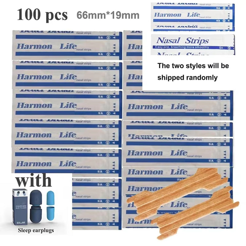 100/200/300PCS Breath Nasal Strips Right Aid Stop Snoring Nose Patch Good Sleeping Patch Product Easier Breath Random Pattern