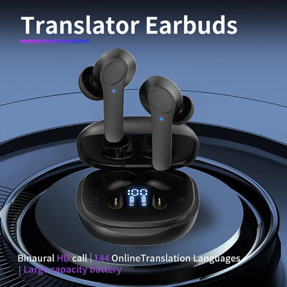B11 Translator Earbuds 144 Languages Real Time Translator Earphones Smart Voice Translator Earbuds ENC Noise Canceling Wireless High Accuracy Translator Headphones