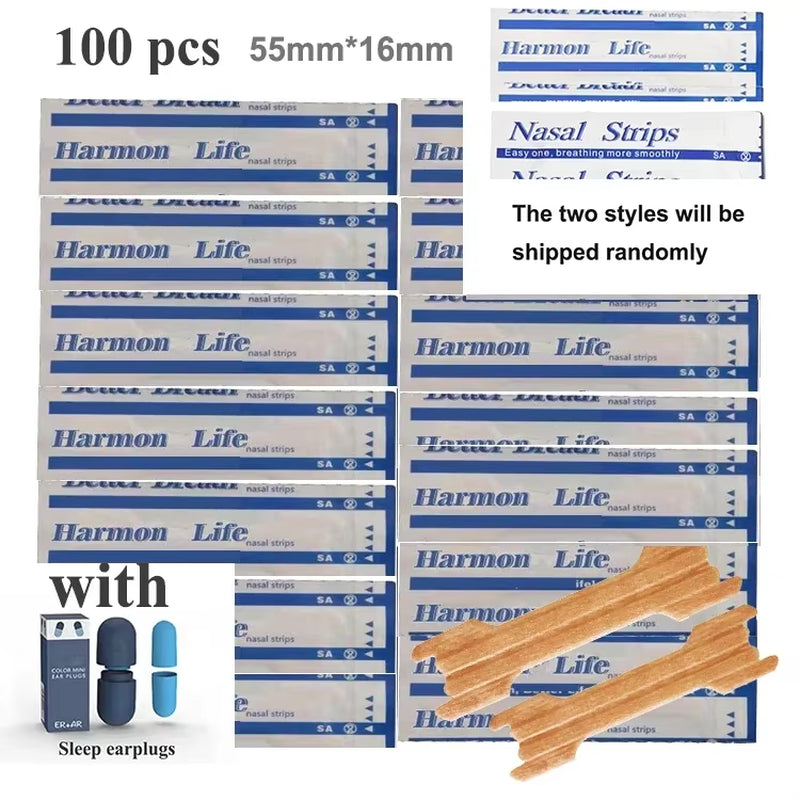 100/200/300PCS Breath Nasal Strips Right Aid Stop Snoring Nose Patch Good Sleeping Patch Product Easier Breath Random Pattern